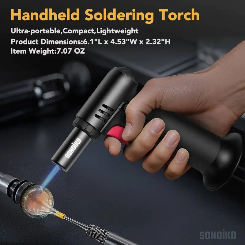 Outdoor Windproof Lighter - Butane Gas Lighter Rechargeable Adjustable Flame