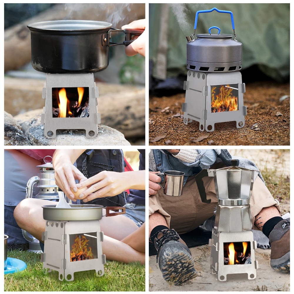 Outdoor Gas Camping Oven - Camping Furnace Wood Stove Alcohol Stove