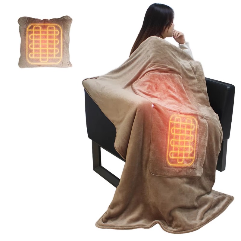 Outdoor Camping Heated Blanket - USB electric blanket winter wearable shawl
