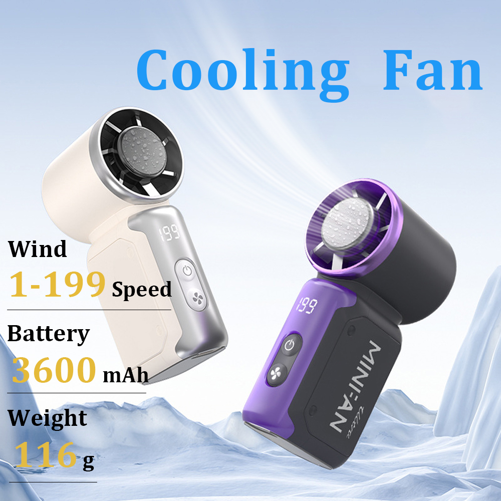 Outdoor Camping Fans - Portable Handheld Mini Fan, 1-199 Speed