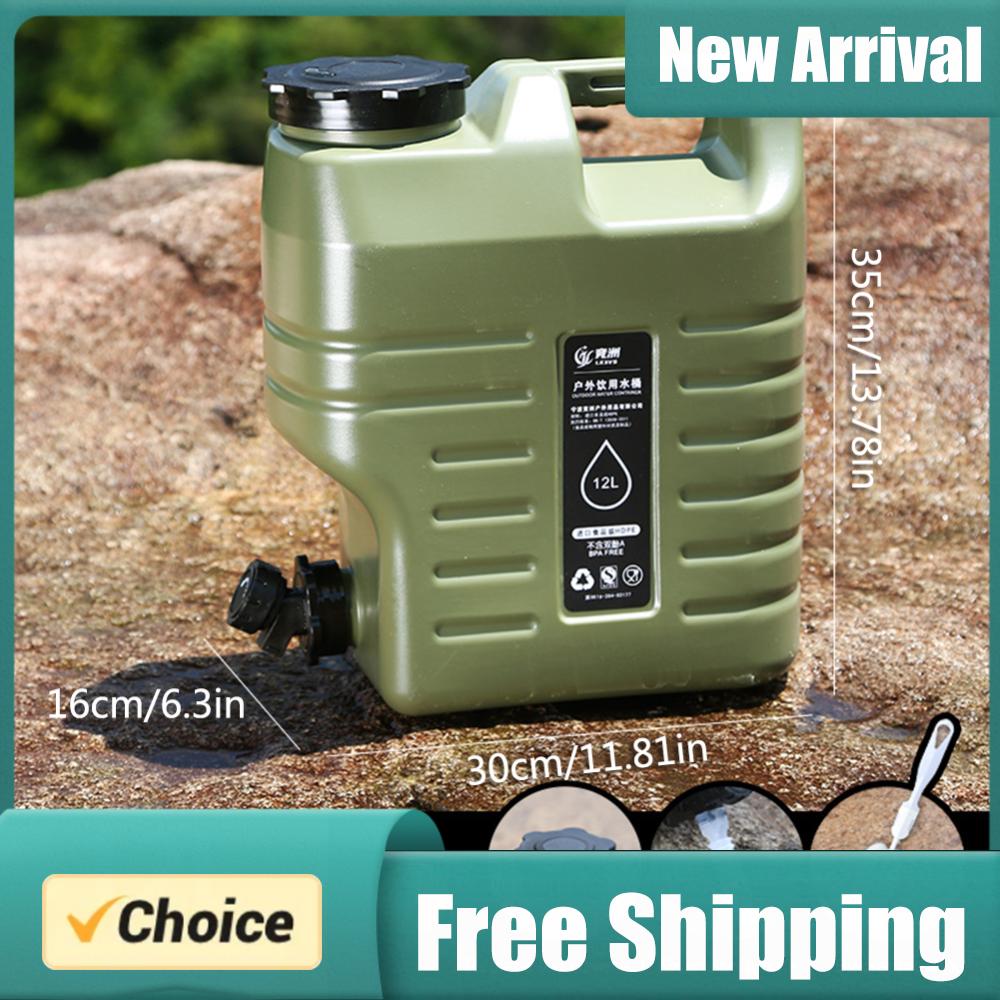 Outdoor Camping Water Jug - 5/11/12L Camping Water Container Jug Portable