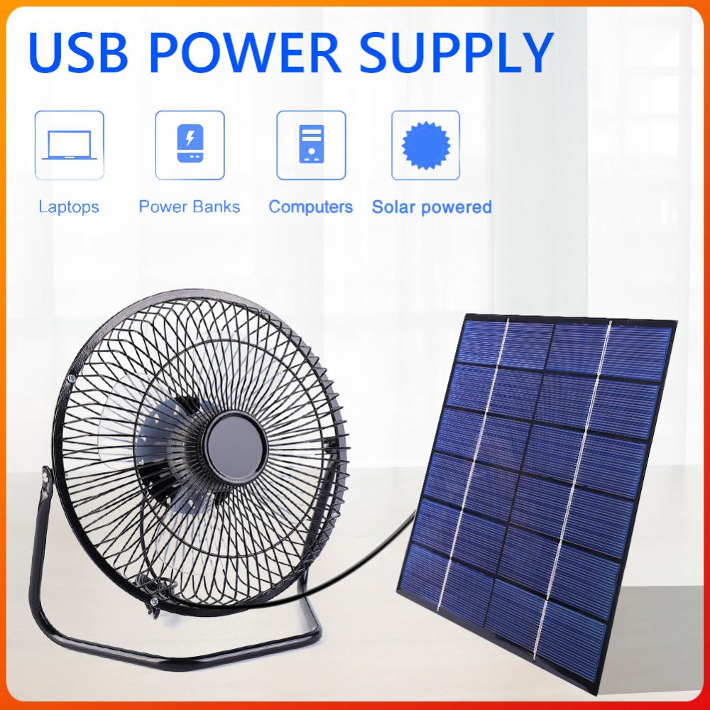 Outdoor Camping Fans - 7W 6V Solar Panel with 8in