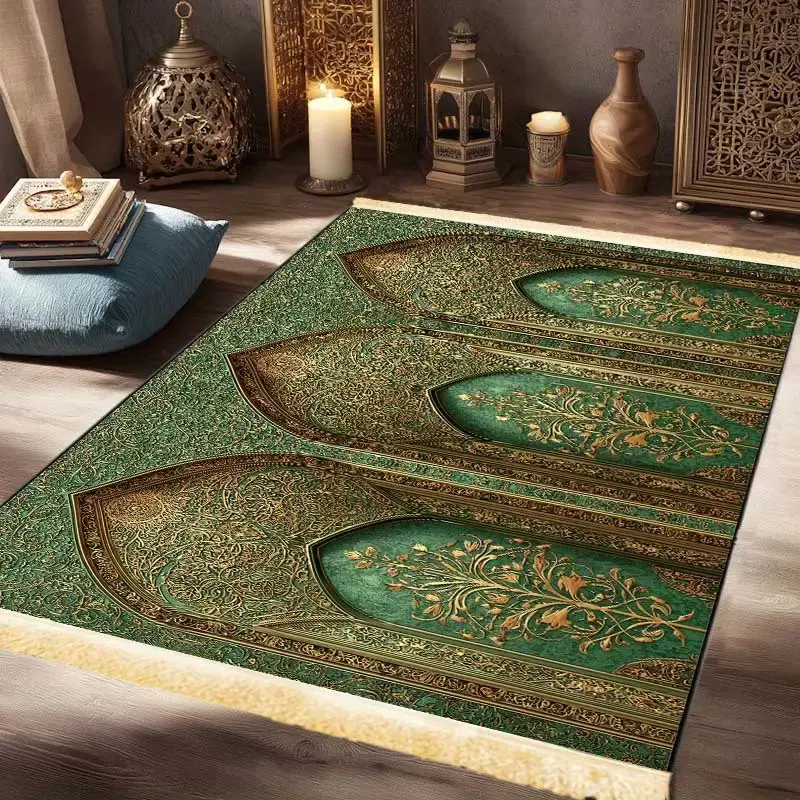 Outdoor Camping Mats Large - VIKAMA Luxury Muslim Prayer Mat Tassel