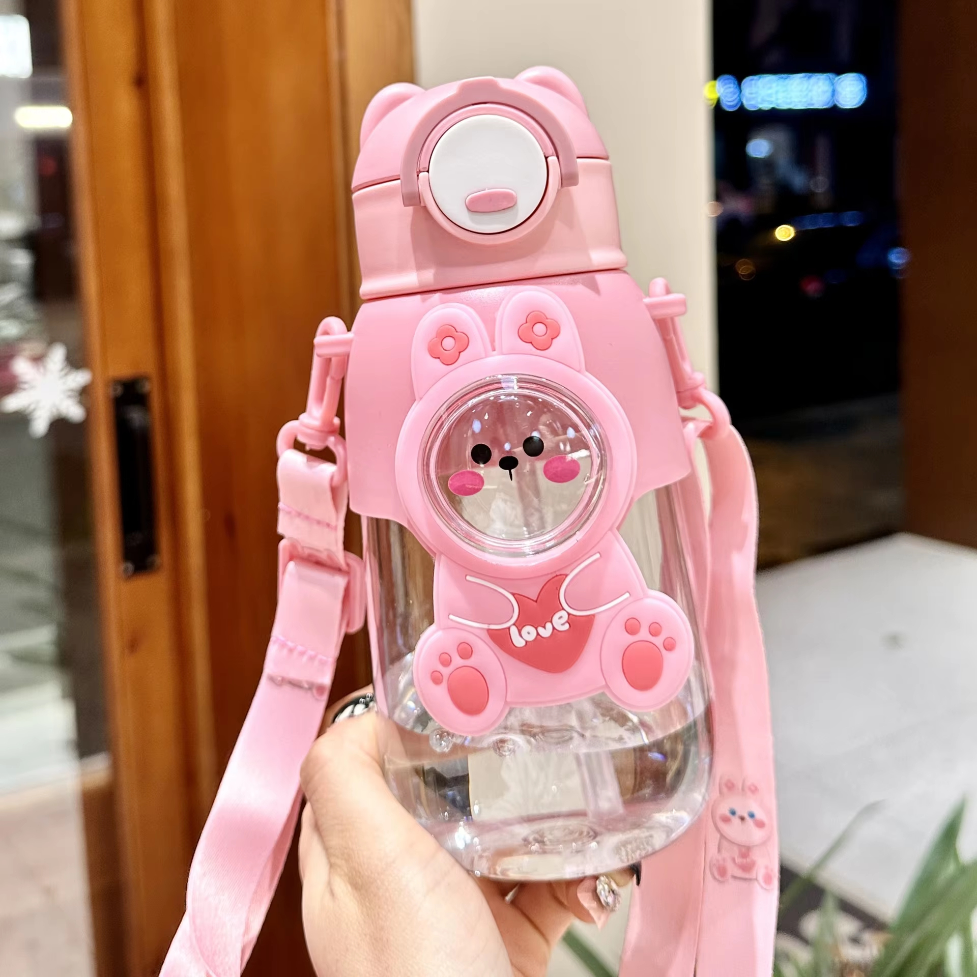 Outdoor Camping Water Jug - 1pcs Portable Cartoon Animal Water Bottle