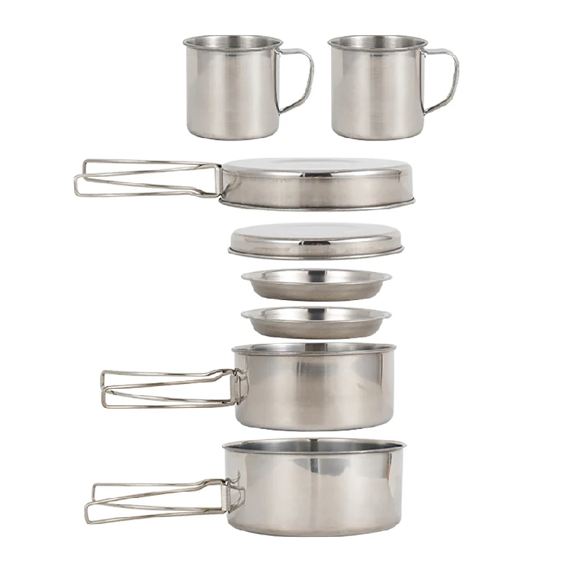 8pcs/Set Camping Cookware Mess - Outdoor Camping Kitchen Table avis et prix