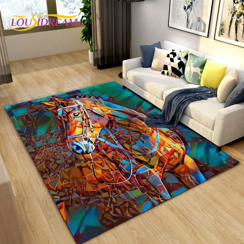 3D Light Luxury Modern Horse A - Outdoor Camping Mats Large avis et prix