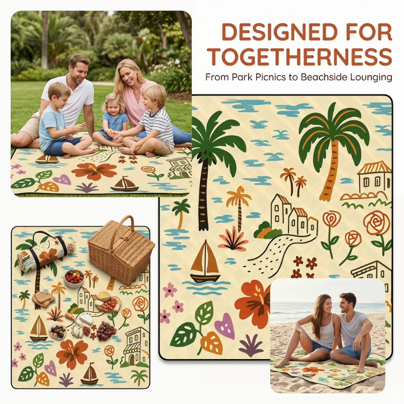 Waterproof Picnic Blanket, 2x2 - Outdoor Camping Mats Large avis et prix