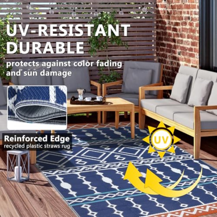 Outdoor Rug, 8x10 FT Waterproo - Outdoor Camping Mats Large avis et prix