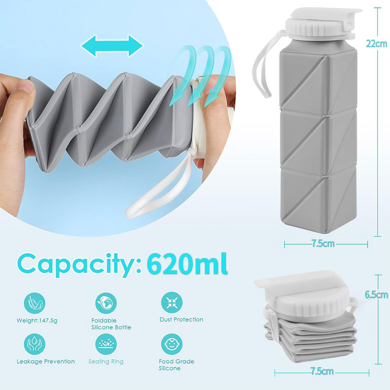 620ml Collapsible Water Bottle - Collapsible Water Bottle avis et prix