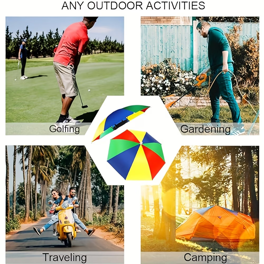 Elastic Headband Umbrella Hat, - Outdoor Camping Umbrella avis et prix