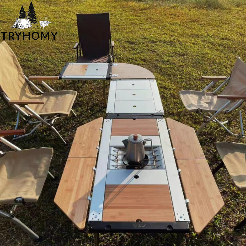 Tryhomy IGT Table Bamboo Exten - Outdoor Camping Kitchen Table avis et prix
