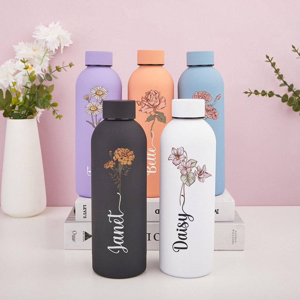 Customized floral water bottle - Outdoor Camping Items avis et prix
