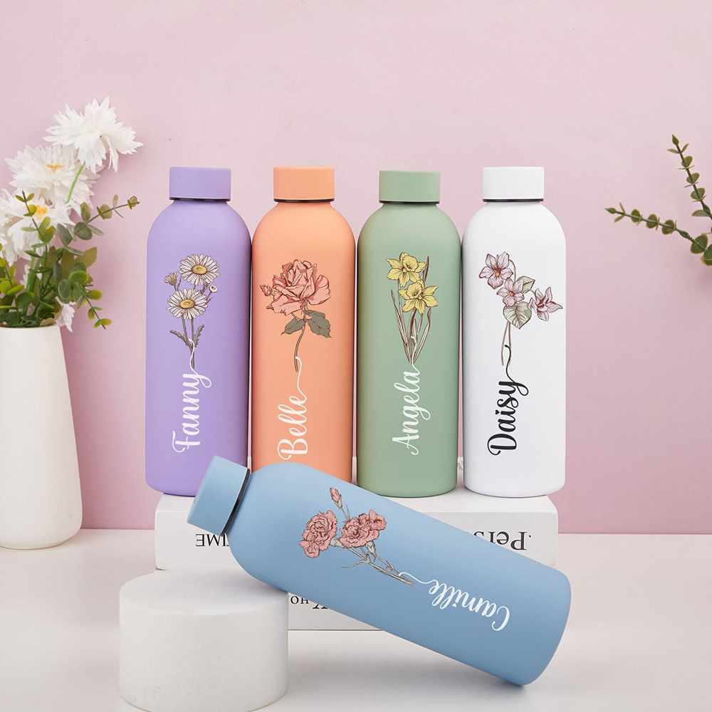 Customized floral water bottle - Outdoor Camping Items avis et prix
