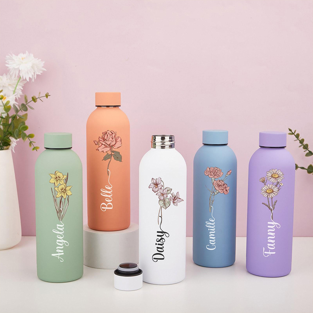 Customized floral water bottle - Outdoor Camping Items avis et prix