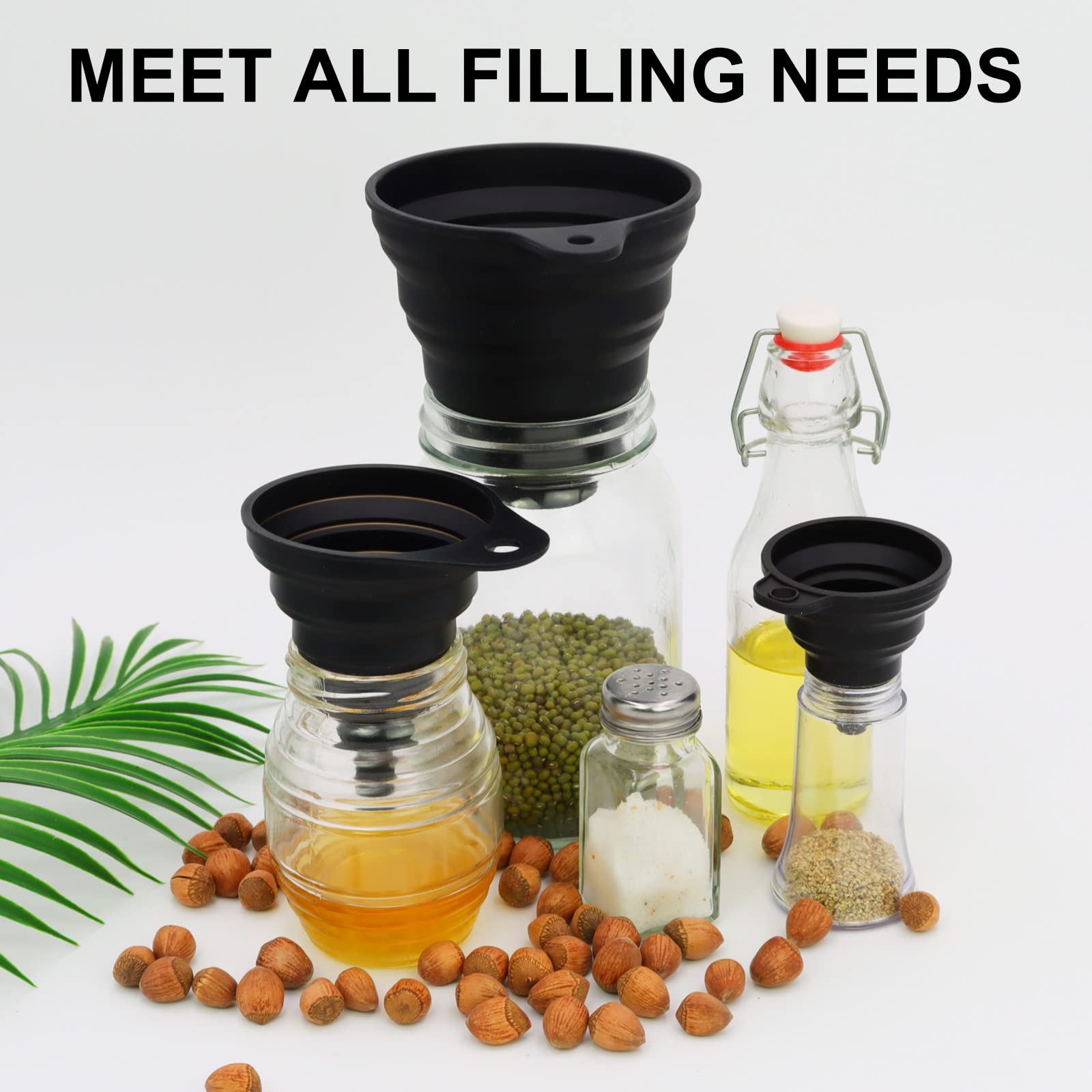 3 Pcs Kitchen Funnel Set, Sili - Collapsible Water Bottle avis et prix