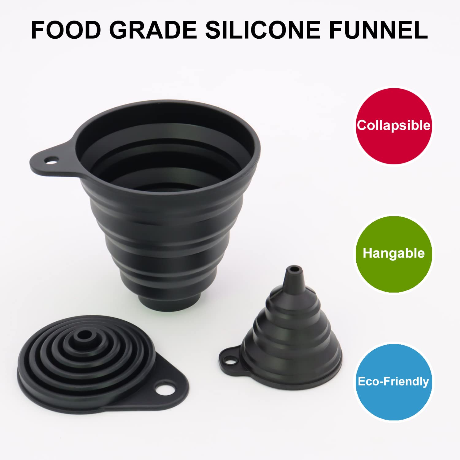 3 Pcs Kitchen Funnel Set, Sili - Collapsible Water Bottle avis et prix