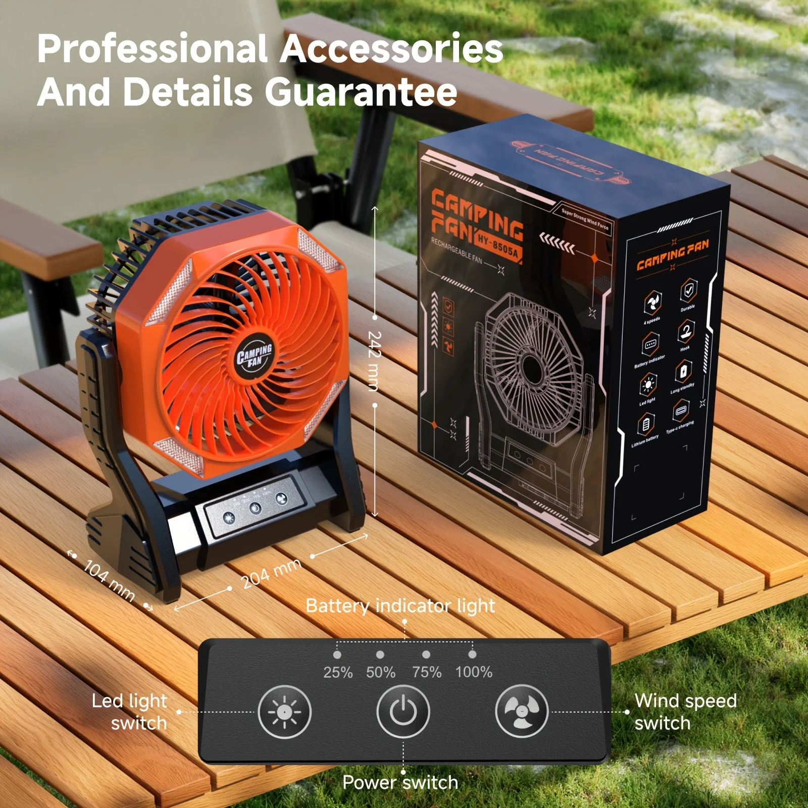 DDHOME 20000mAh Camping Fan wi - Outdoor Camping Fans avis et prix