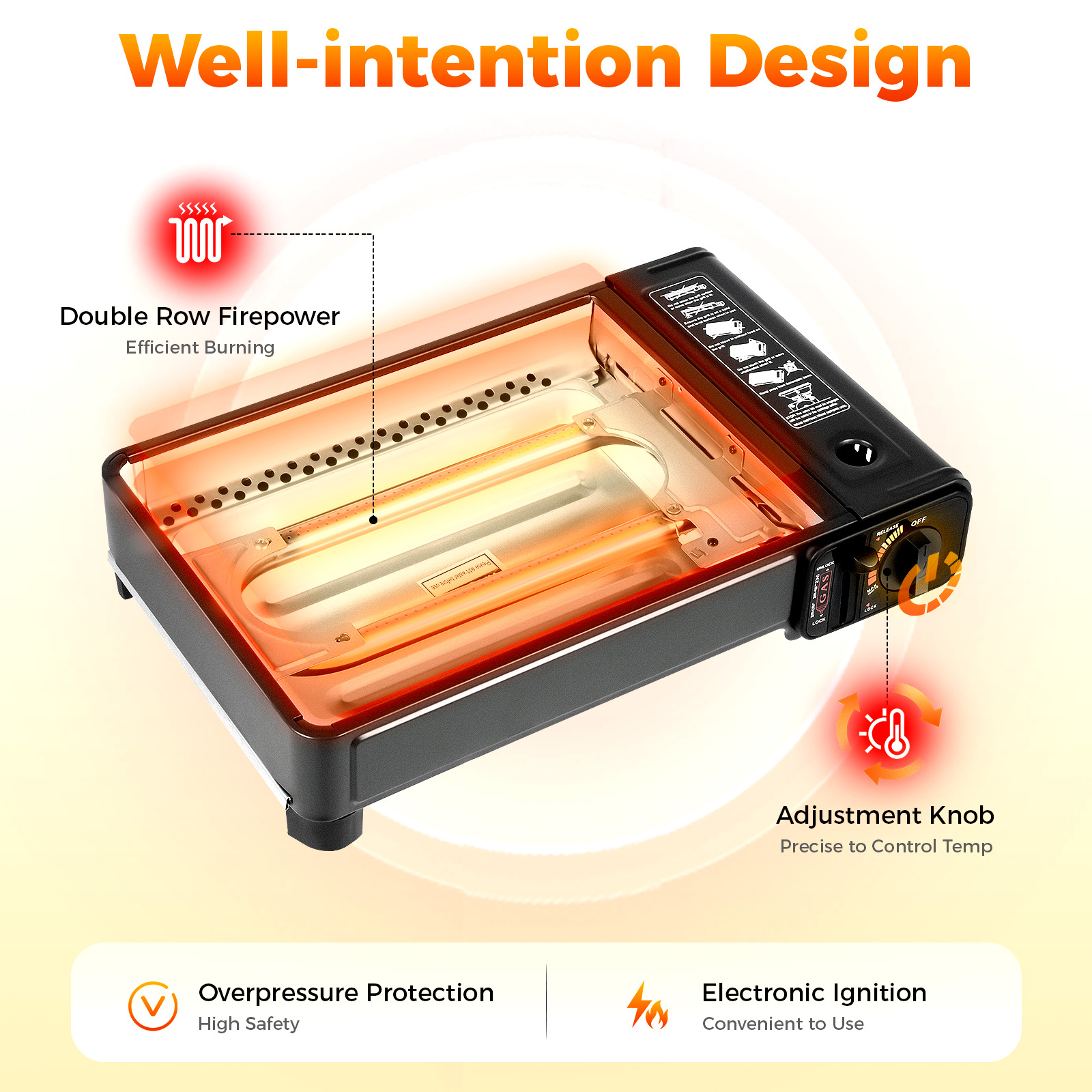 Portable Camping Grill Gas Sto - Outdoor Camping Heater For Tent avis et prix