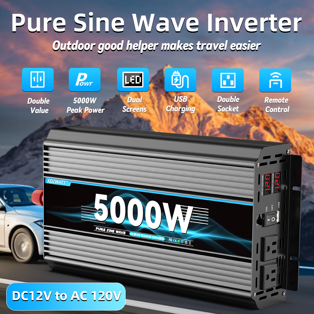 DC 12V 24V AC 120V 5000W Outpu - Outdoor Camping Usa avis et prix