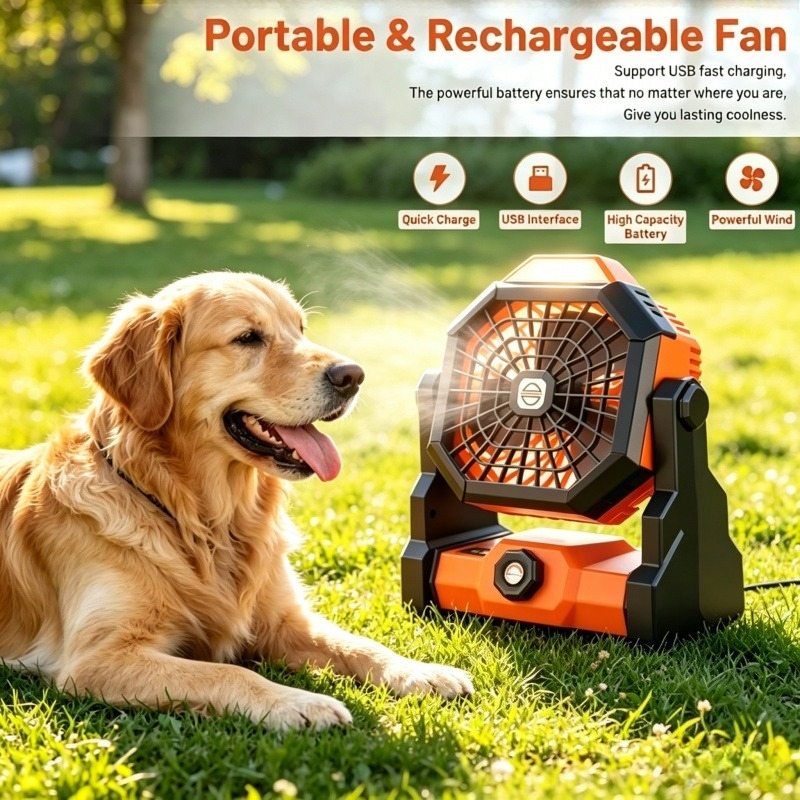 7800mAh Portable Rechargeable  - Outdoor Camping Fans avis et prix