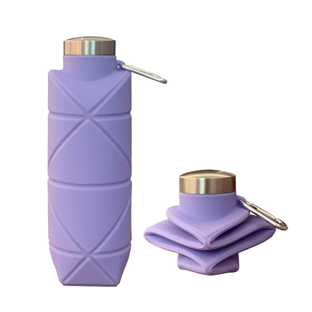 1Pcs Silicone Diamond Folding  - Collapsible Water Bottle avis et prix