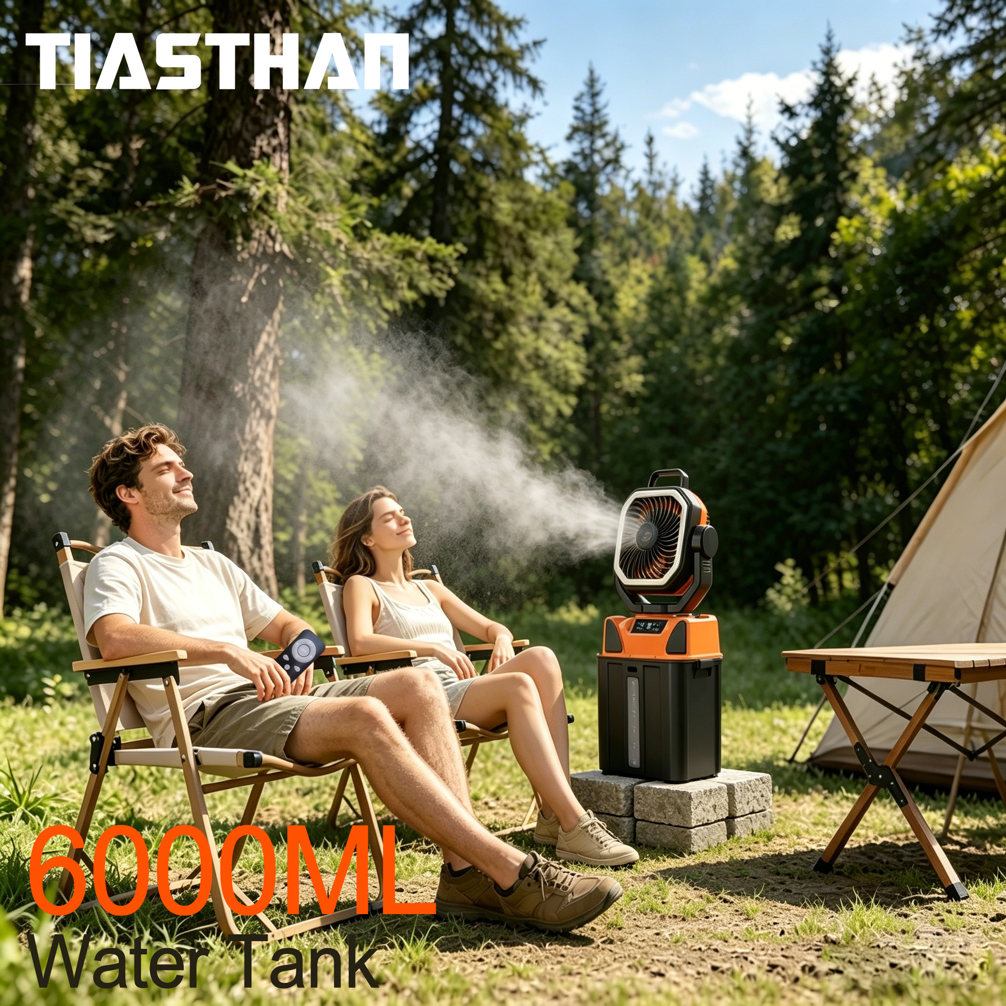 30000mAh Spray Camping Fan wit - Outdoor Camping Fans avis et prix