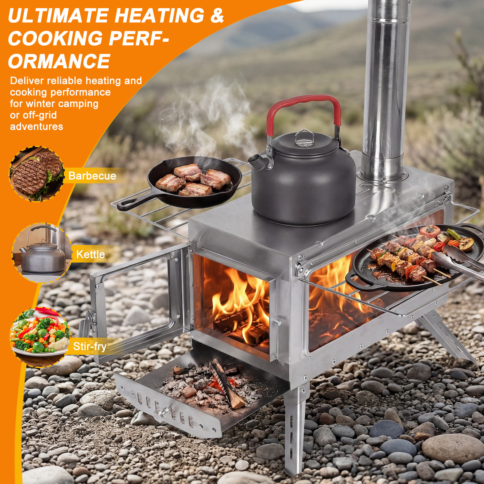 Outdoor Heating Stove with Chi - Outdoor Camping Heater For Tent avis et prix