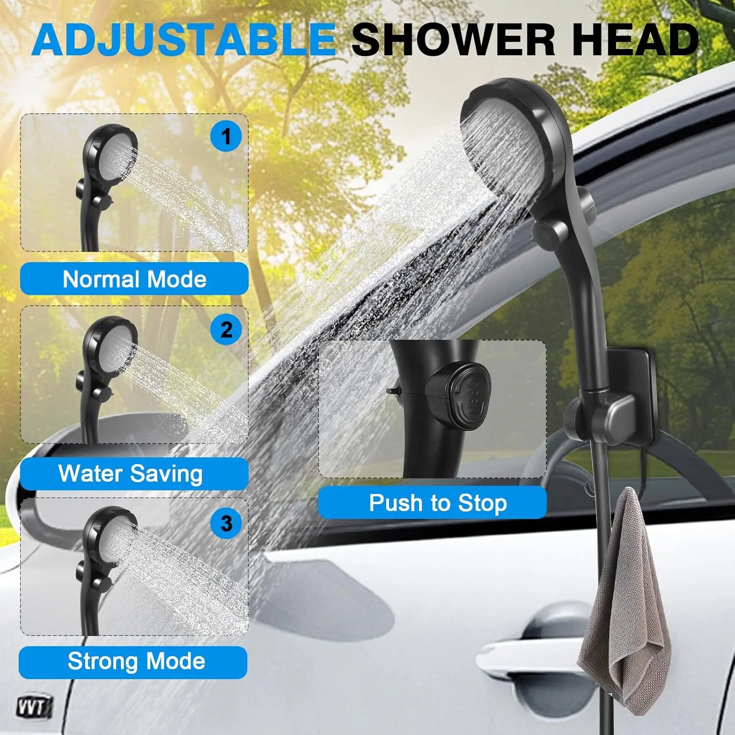 Portable Camping Shower with 5 - Outdoor Camping Water Jug avis et prix