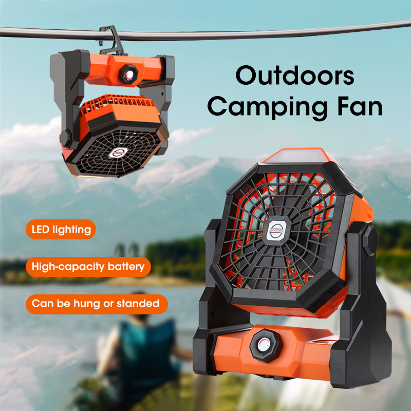 10000mAh Camping Fan with LED  - Outdoor Camping Fans avis et prix
