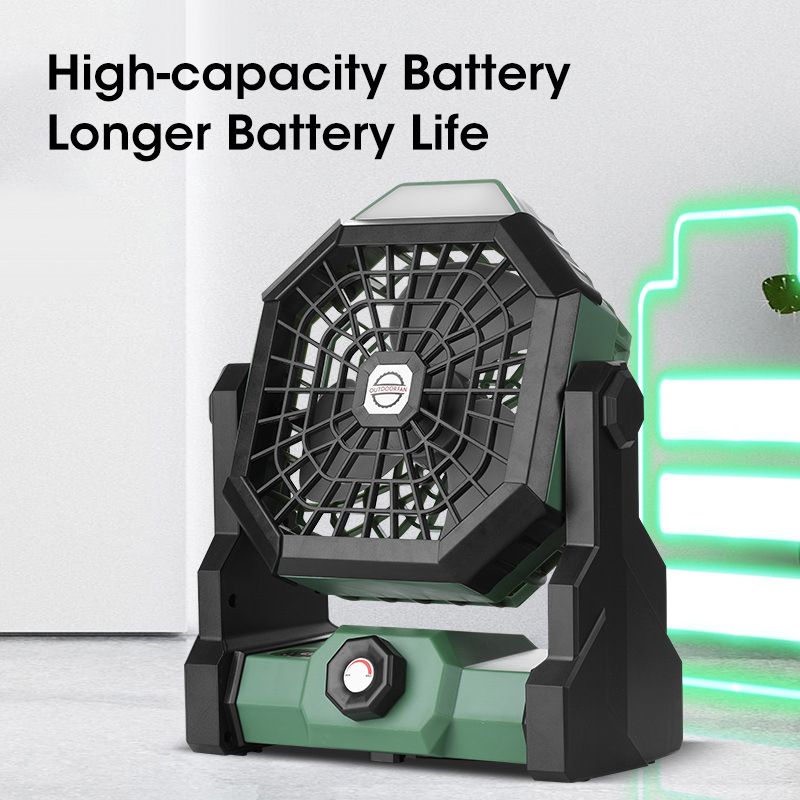 10000mAh Camping Fan with LED  - Outdoor Camping Fans avis et prix