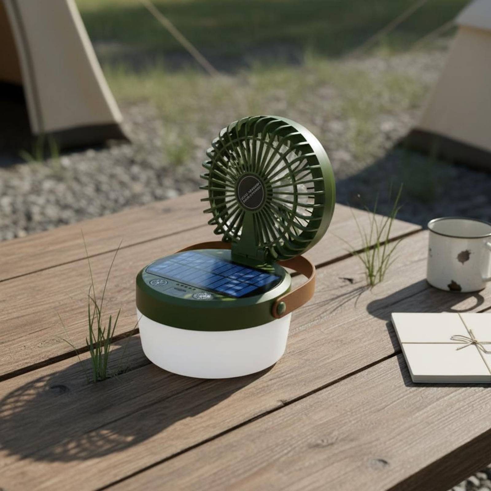 Solar Camping Fan Lantern Fold - Outdoor Camping Fans avis et prix