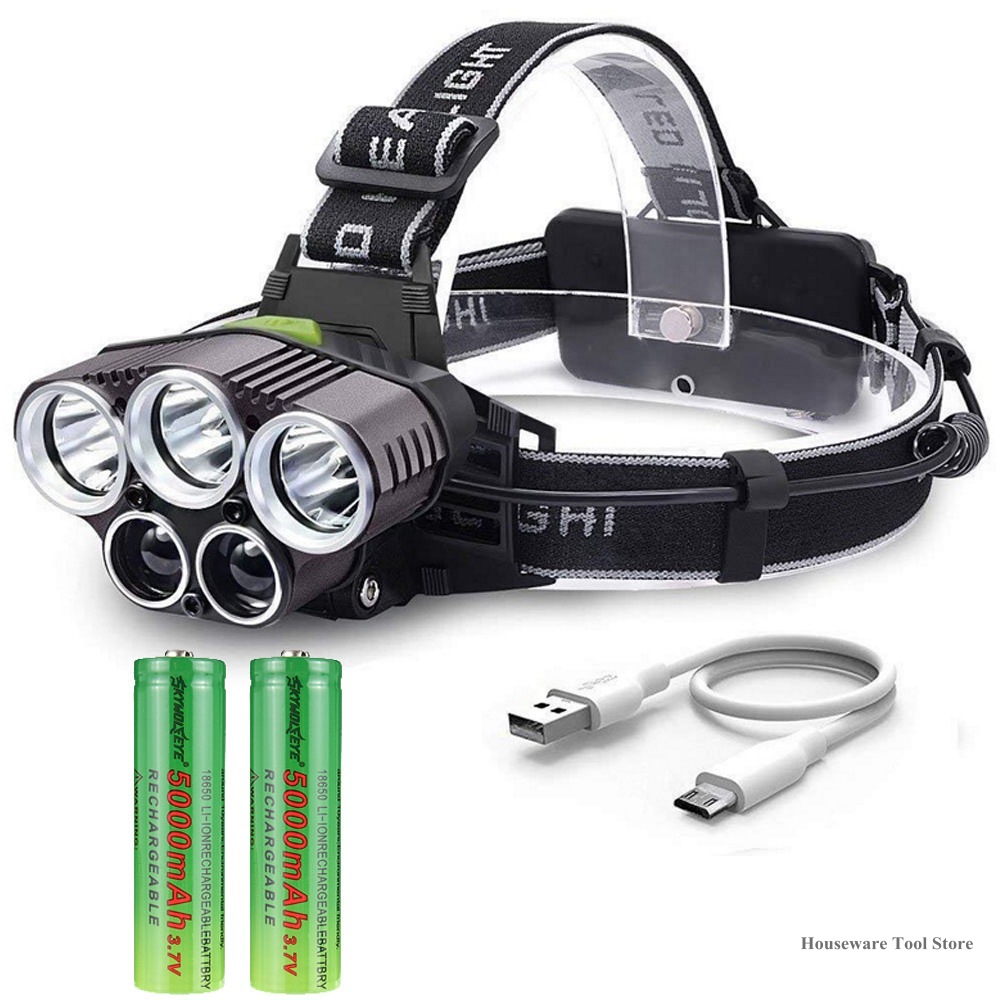 250000LM 5X T6 LED Headlamp US - Outdoor Camping Usa avis et prix