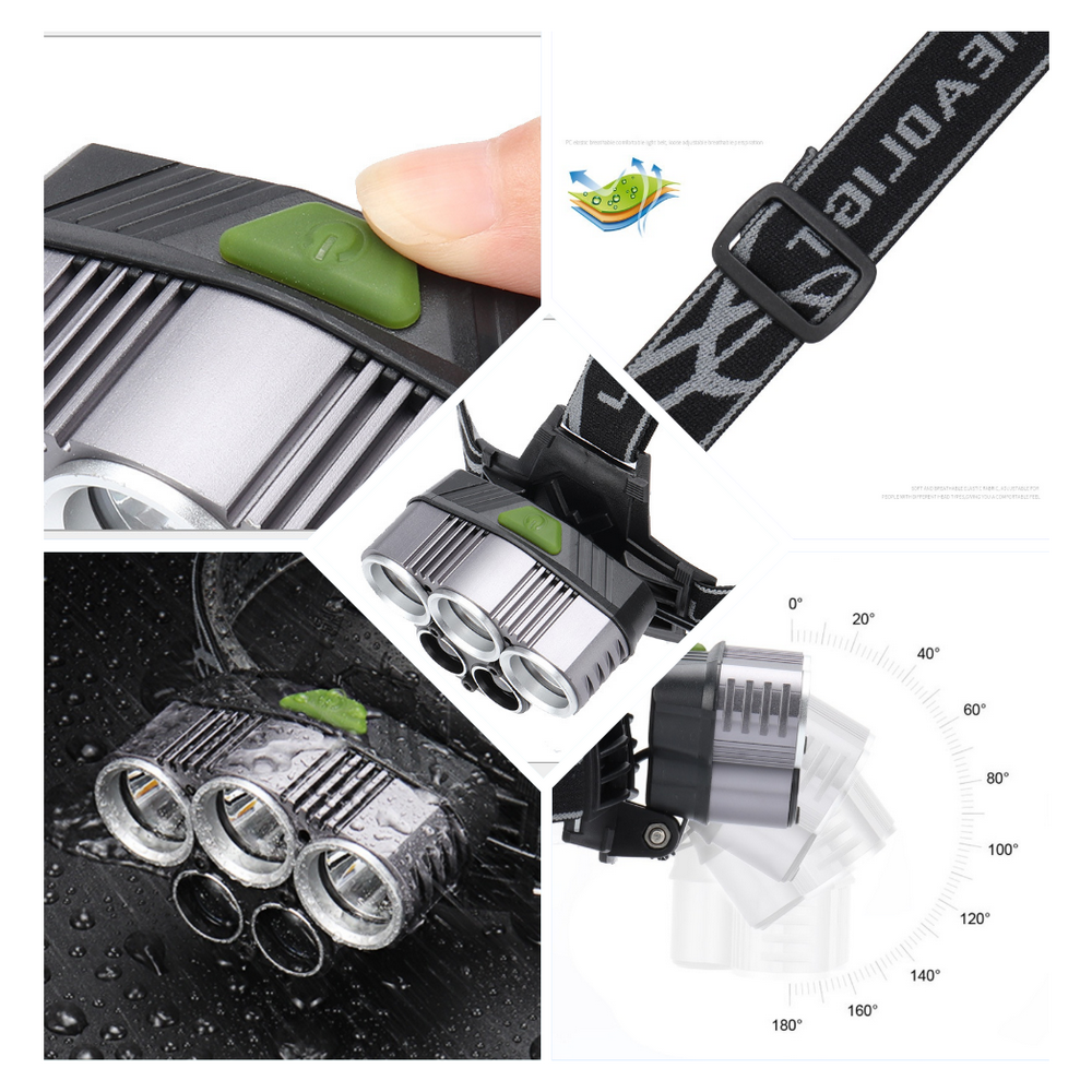 250000LM 5X T6 LED Headlamp US - Outdoor Camping Usa avis et prix