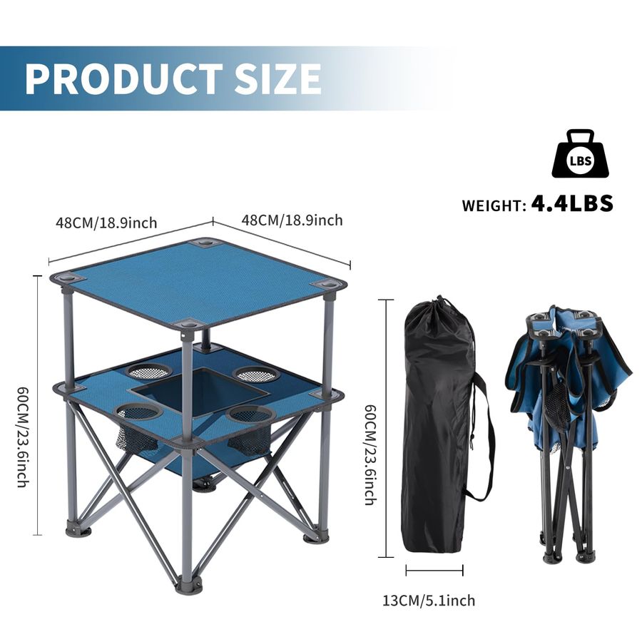 Folding Camping Table, Portabl - Outdoor Camping Food avis et prix
