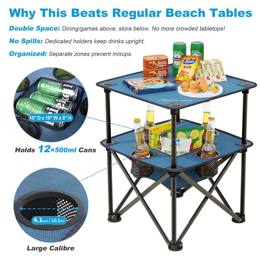 Folding Camping Table, Portabl - Outdoor Camping Food avis et prix