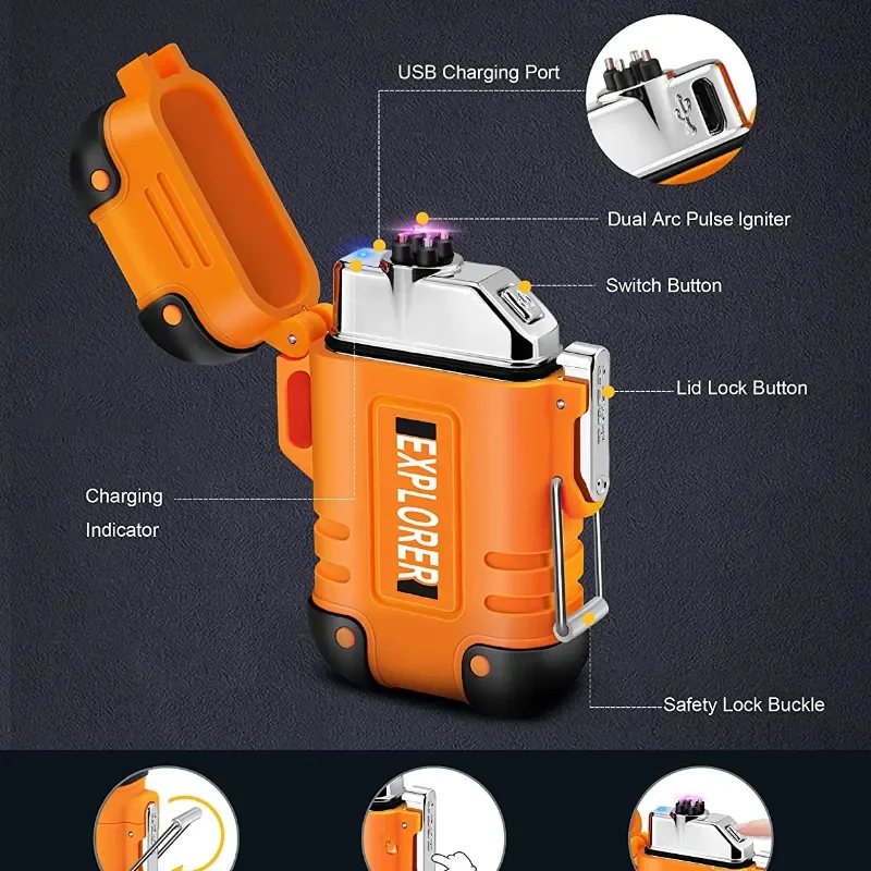 2023 NEW Waterproof Double Arc - Outdoor Windproof Lighter avis et prix