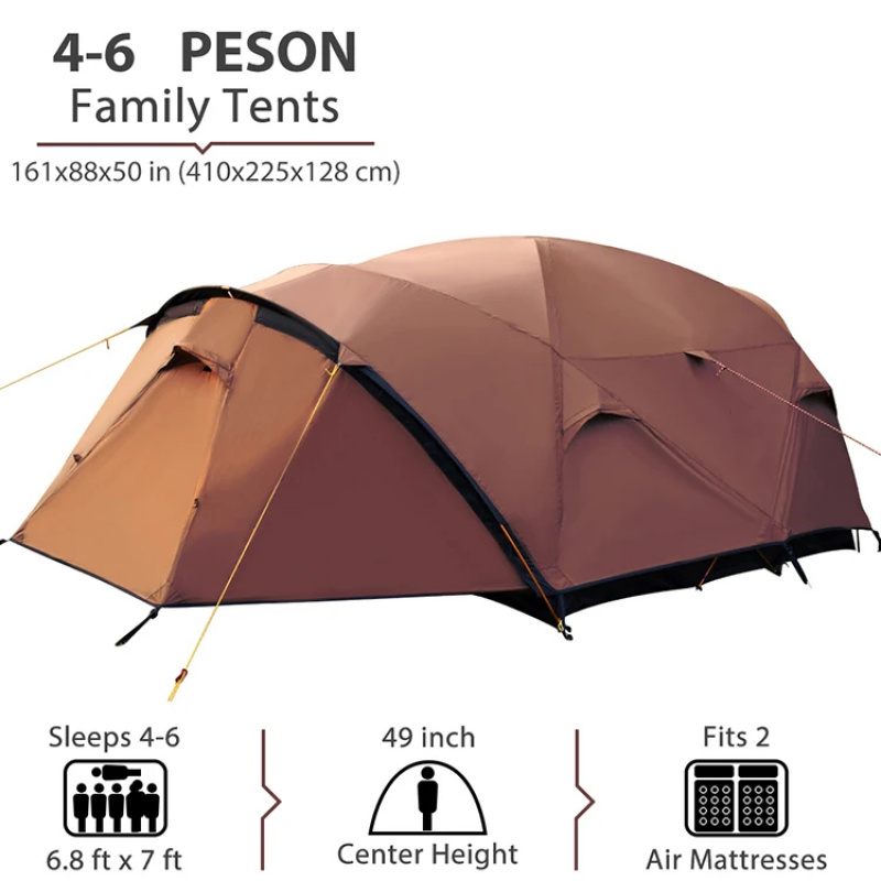 High Quality Luxury 4 Person 2 - Outdoor Camping Tent Waterproof avis et prix