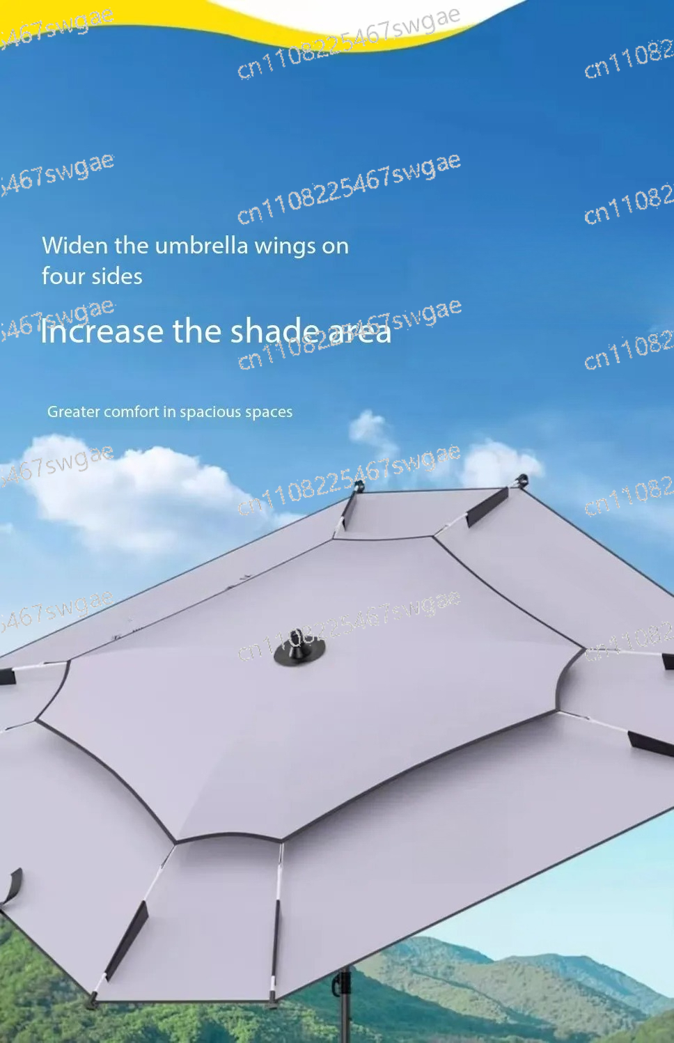 Portable Square Fishing Umbrel - Outdoor Camping Umbrella avis et prix
