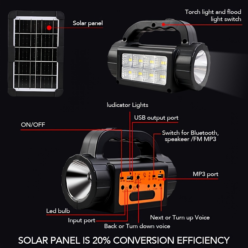 Solar Rechargeable Camping Lig - Portable Power Station avis et prix