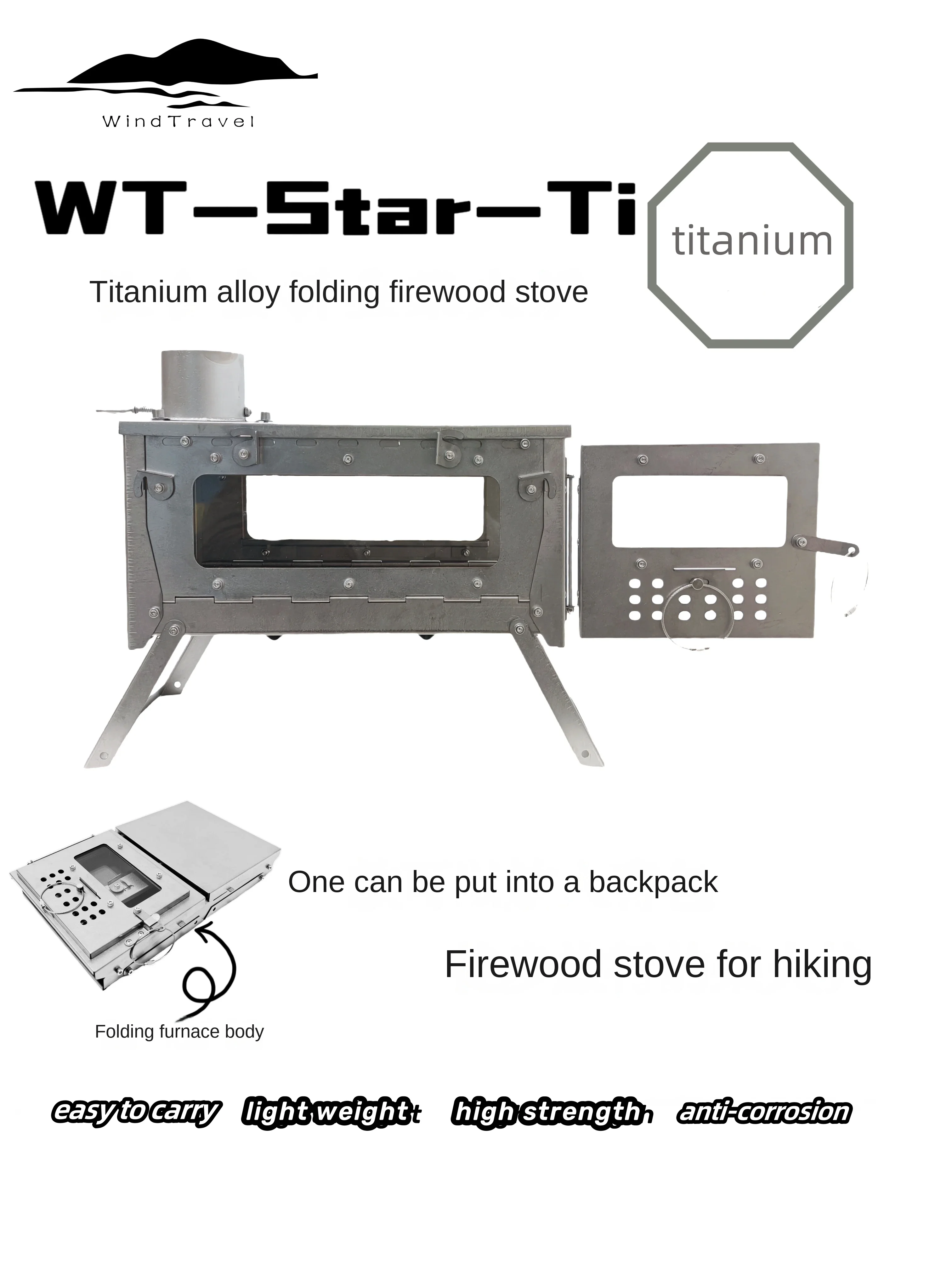 WT Star Ti Titanium Alloy Fold - Outdoor Camping Heater For Tent avis et prix