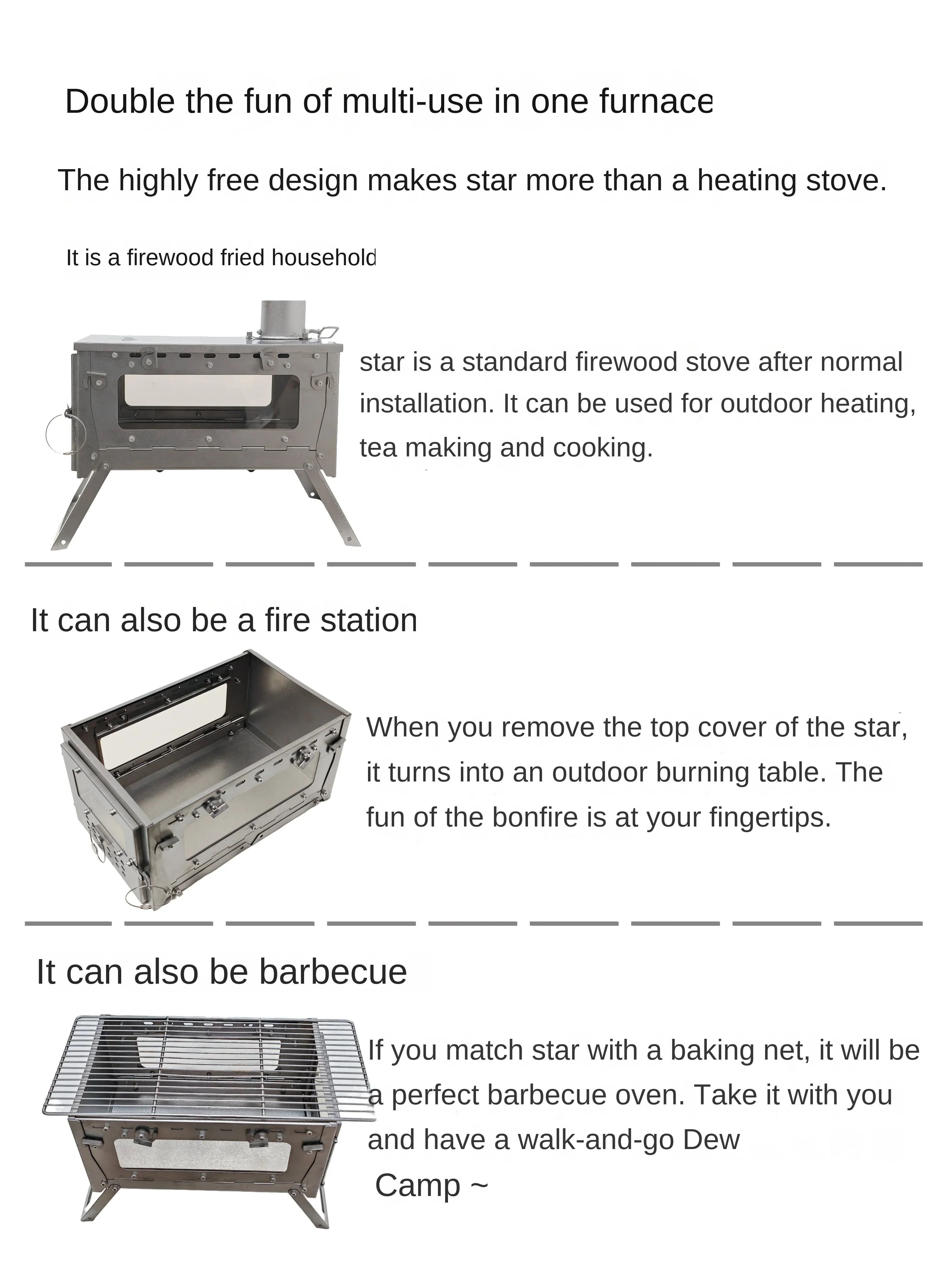 WT Star Ti Titanium Alloy Fold - Outdoor Camping Heater For Tent avis et prix