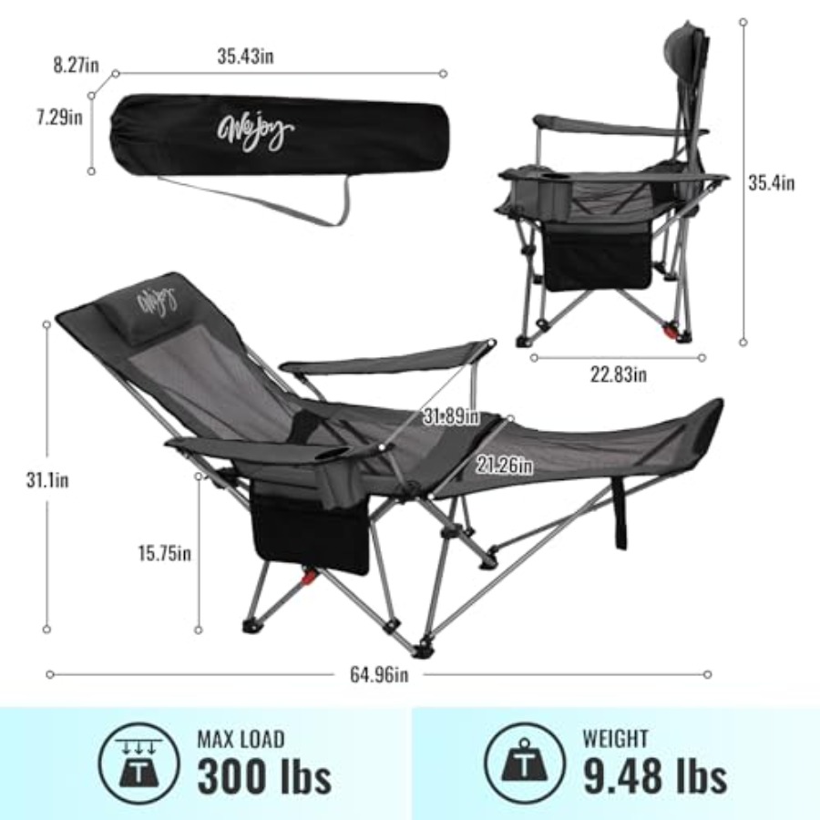 Outdoor 2-in-1 reclining campi - Outdoor Camping Recliner Chairs avis et prix
