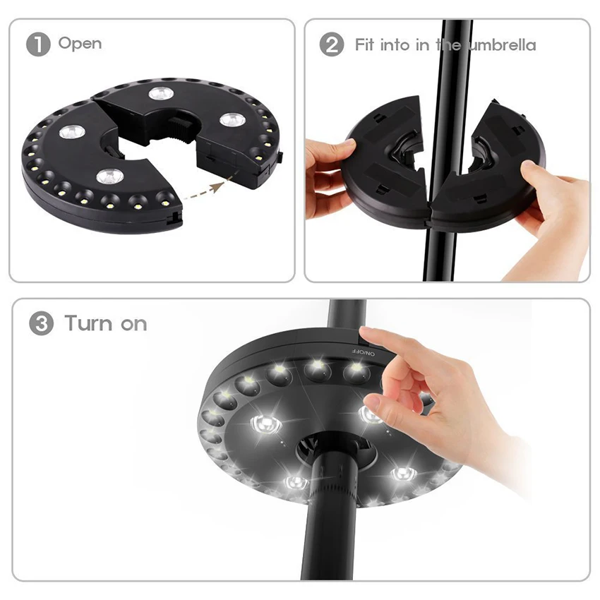 Super Bright Umbrella Pole Lig - Outdoor Camping Umbrella avis et prix