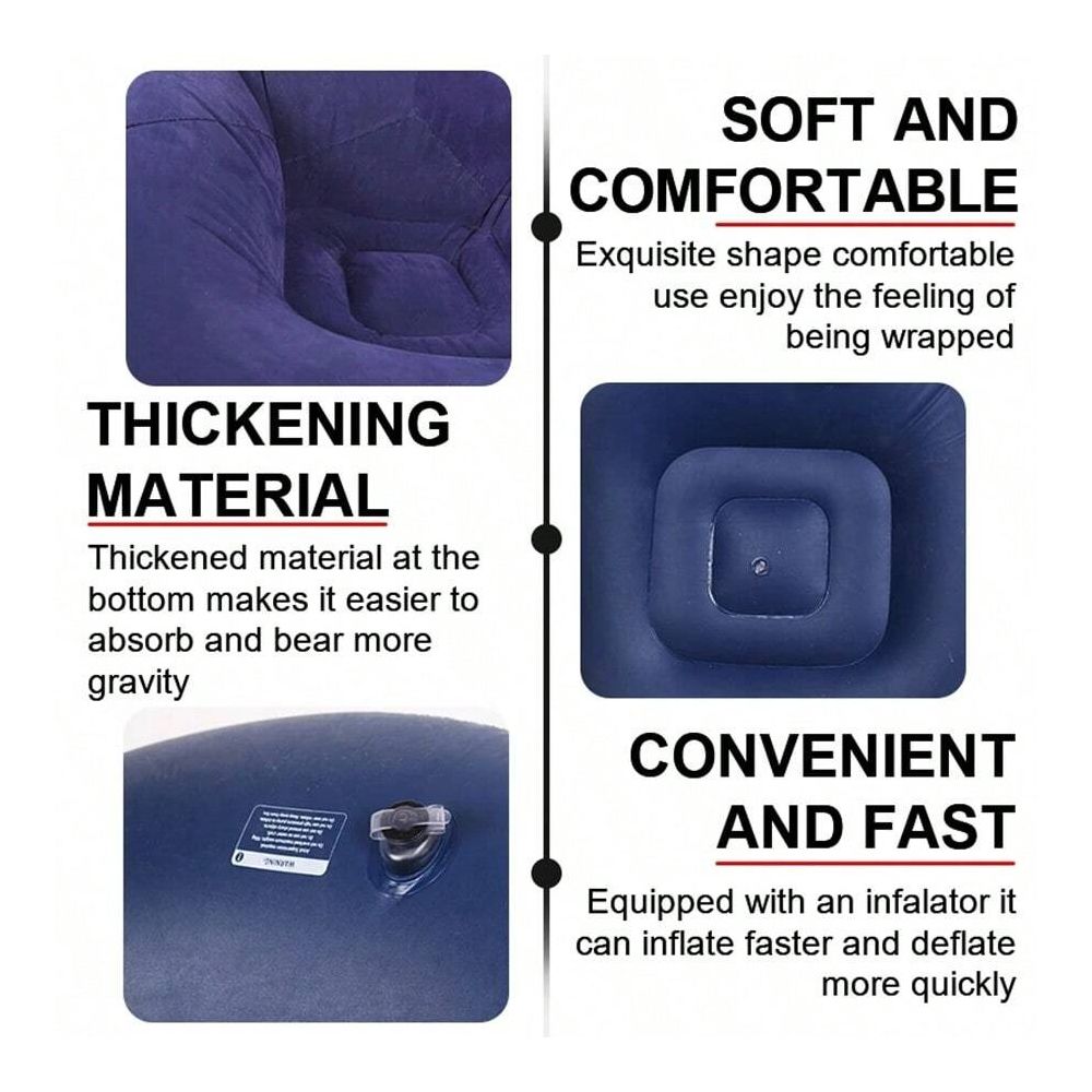 Inflatable Slouchy Sofa Chair, - Outdoor Camping Recliner Chairs avis et prix
