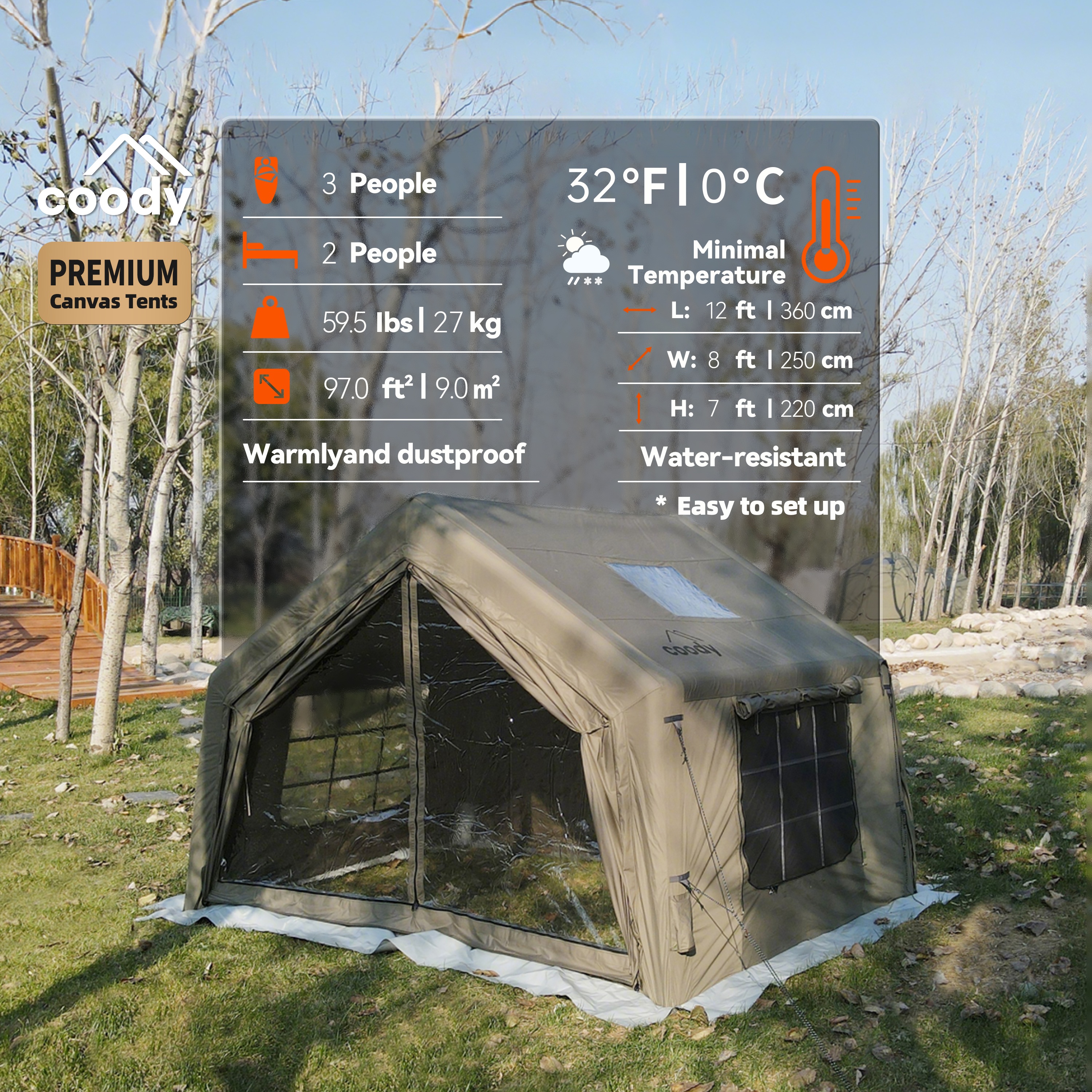 9.0 Air Tent-Army Green High Q - Camping Zelt Outdoor avis et prix