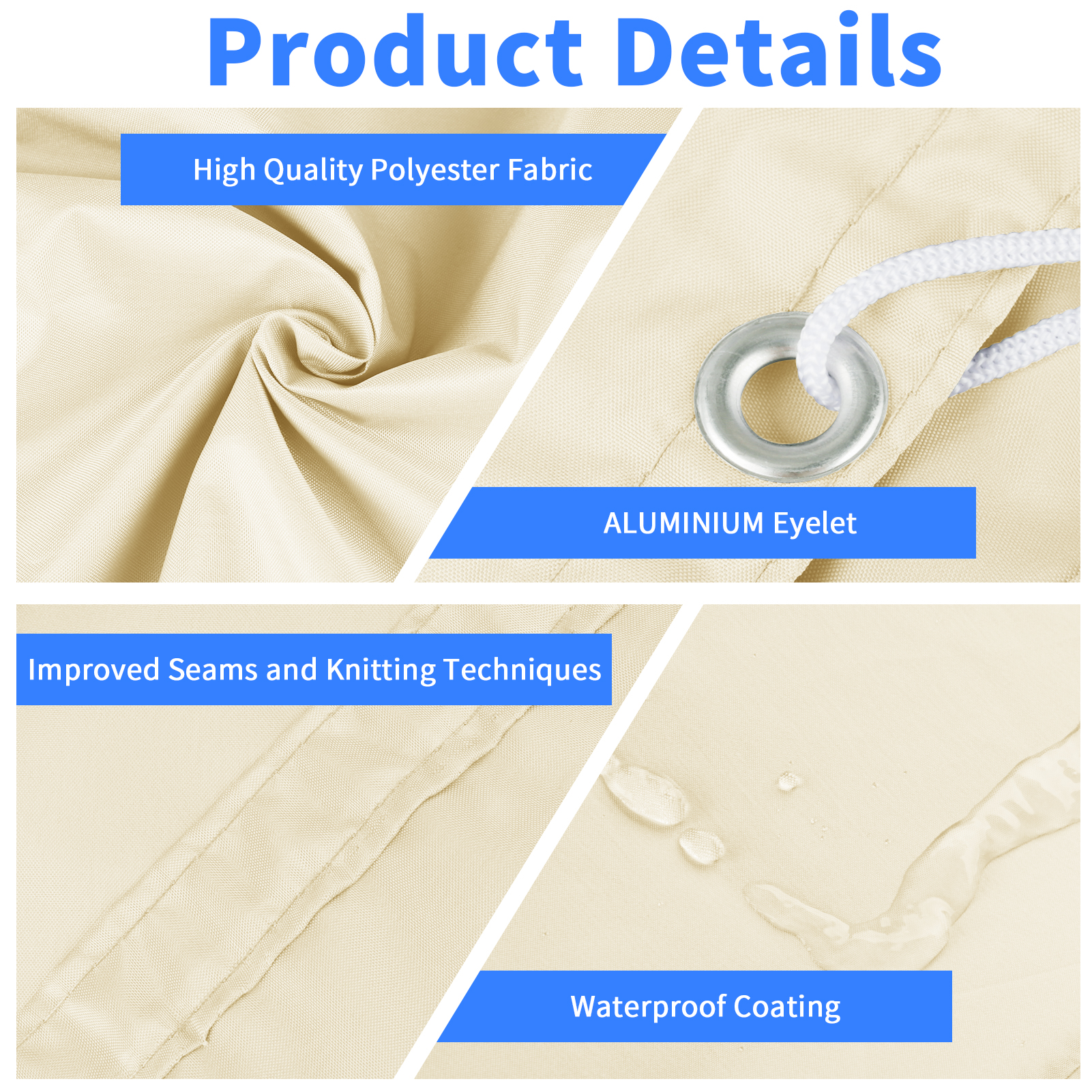 Waterproof Shade Sail with Gro - Outdoor Camping Tent Waterproof avis et prix