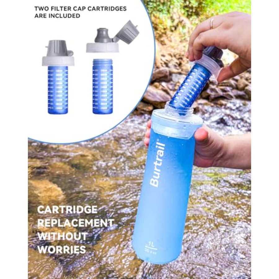 Outdoor Water Filter Bottle BP - Collapsible Water Bottle avis et prix
