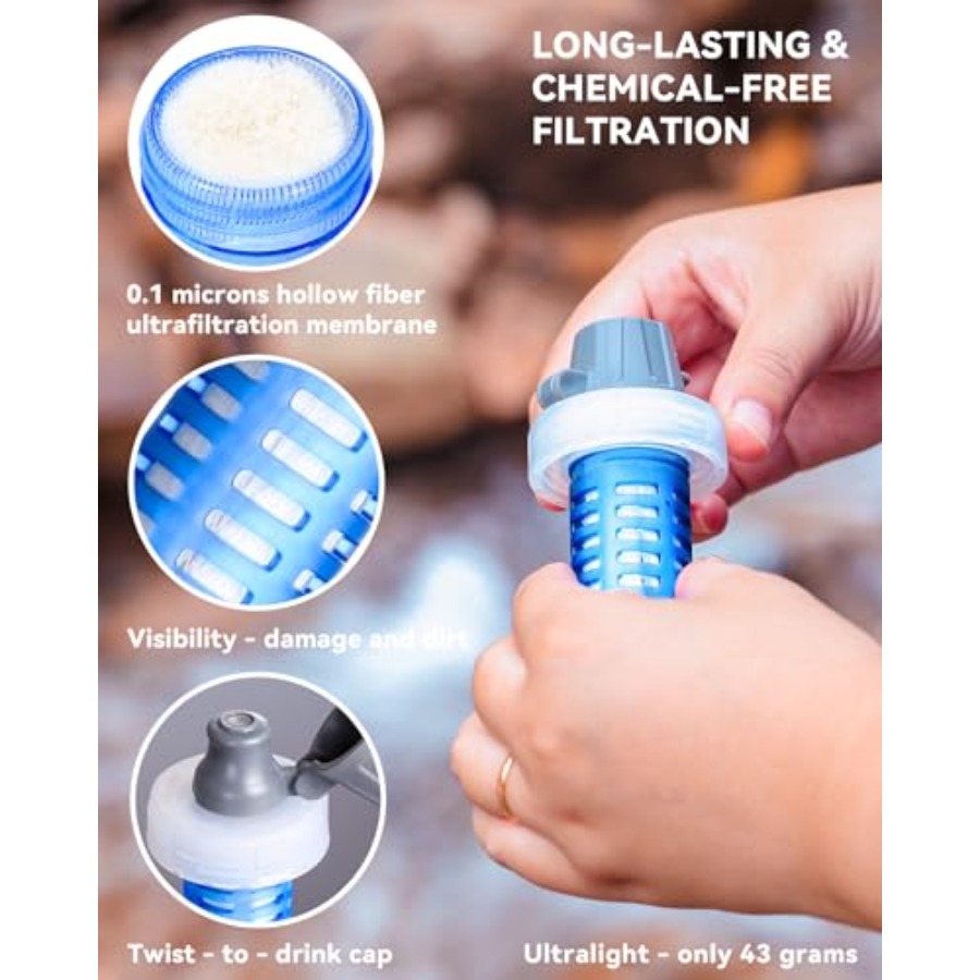 Outdoor Water Filter Bottle BP - Collapsible Water Bottle avis et prix