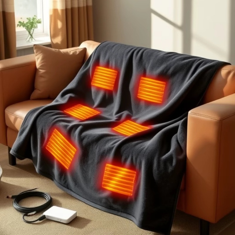 2025 NewUSB Heated Shawl Blank - Outdoor Camping Heated Blanket avis et prix