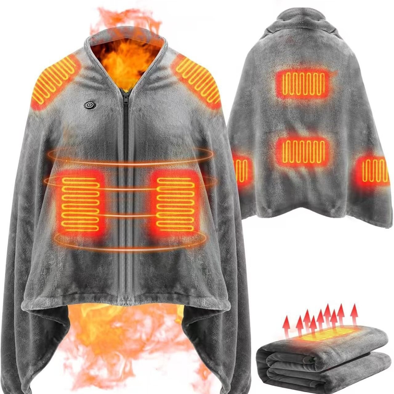2025 NewUSB Heated Shawl Blank - Outdoor Camping Heated Blanket avis et prix